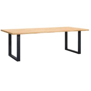 UMIX boomstamtafel Houston U-poot - 75x240x100 cm - eiken/zwart - Leen Bakker