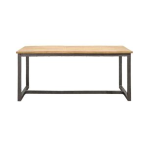 Eetkamertafel Logan - naturel/grijs - 78x260x100 cm - Leen Bakker