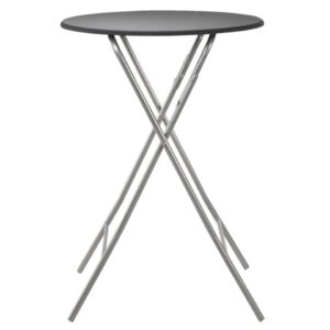 Statafel Asten inklapbaar - zwart - Ø80x112 cm - Leen Bakker