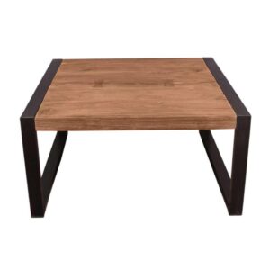 Salontafel Osani - naturel/zwart - 45x80x80 cm - Leen Bakker